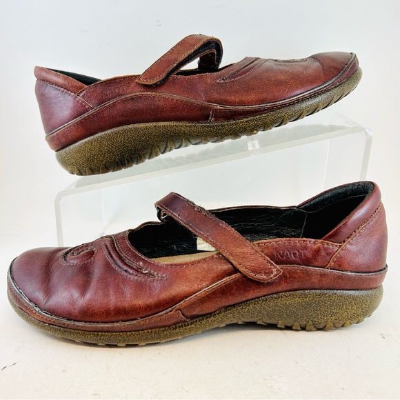 Naot Brown Matai Swirl Adjustable Flat Mary Janes, size 39 8 - Picture 5 of 11
